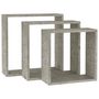Voir la diapositive 2 : VIDAXL Etageres murales sous forme de cube 3 pcs Gris beton