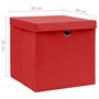 Voir la diapositive 6 : VIDAXL Boîtes de rangement avec couvercles 10 pcs 28x28x28 cm Rouge