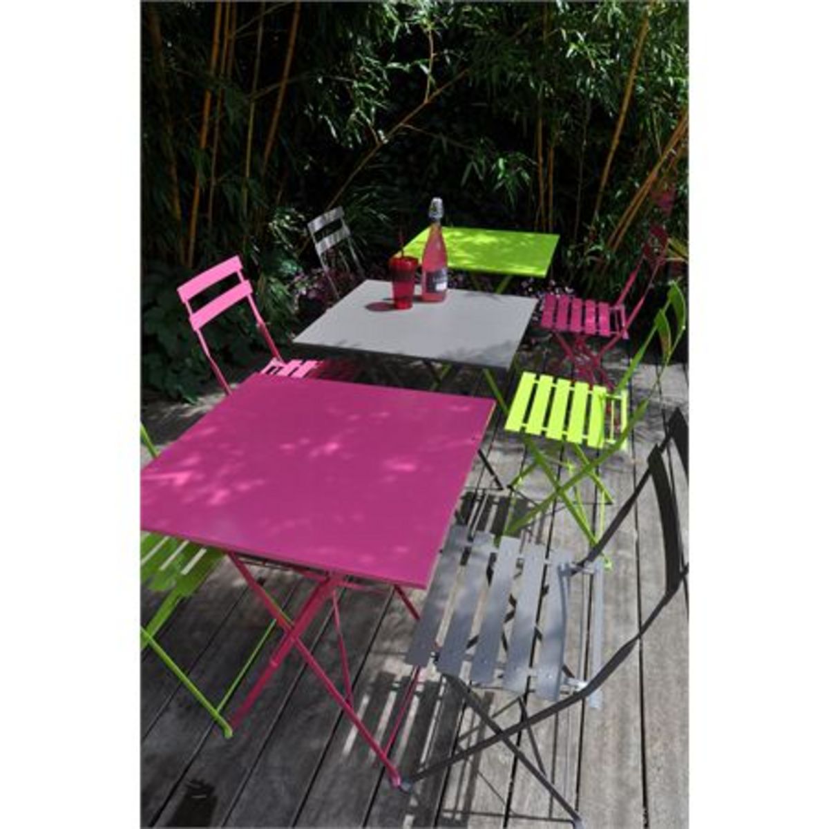 Lot de 2 chaises métal Pop