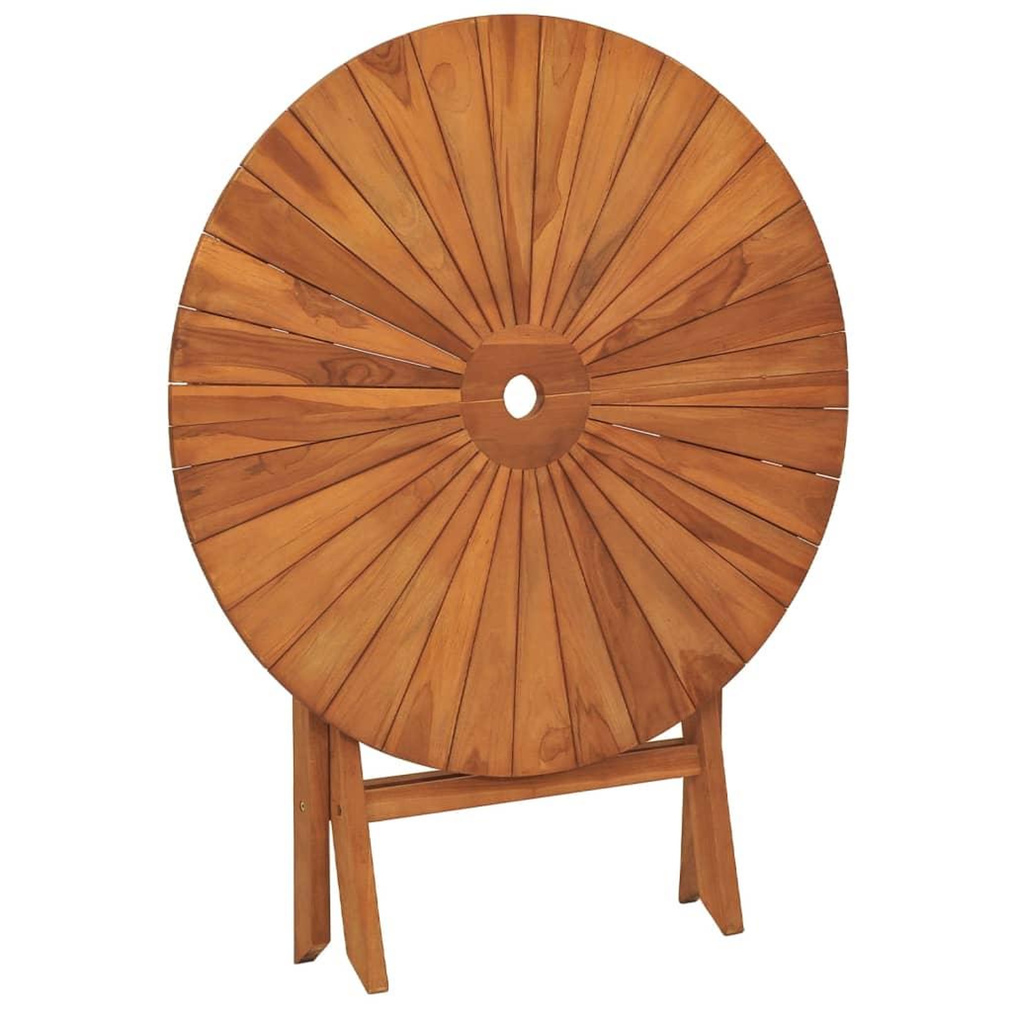 Voir la diapositive 5 : VIDAXL Table pliable de jardin Ø 85x75 cm bois massif de teck