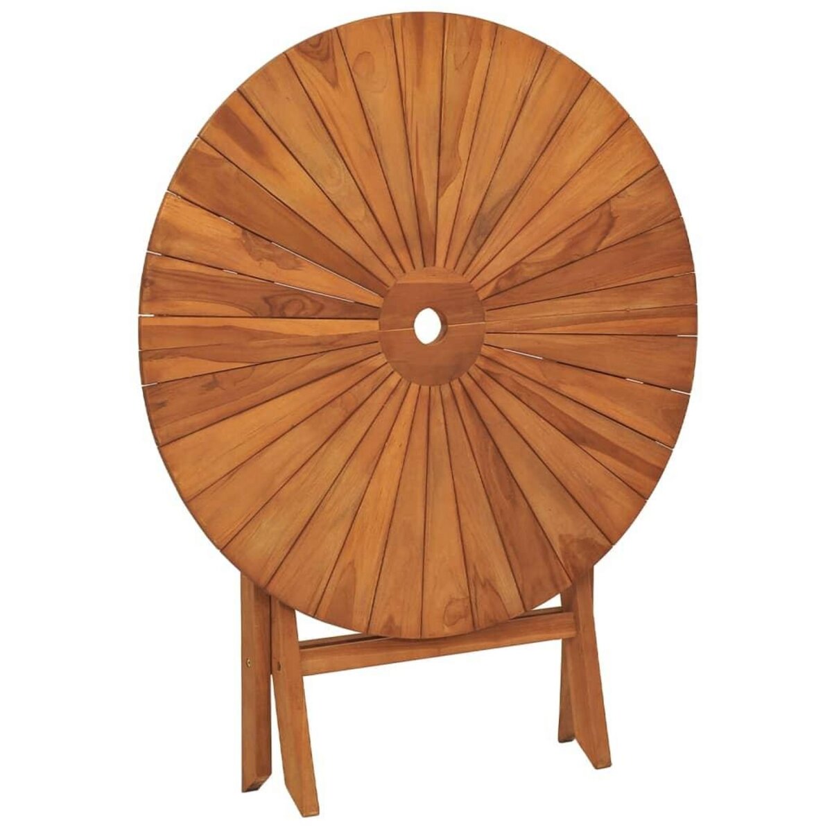 VIDAXL Table pliable de jardin Ø 85x75 cm bois massif de teck