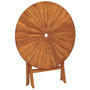 Voir la diapositive 5 : VIDAXL Table pliable de jardin Ø 85x75 cm bois massif de teck