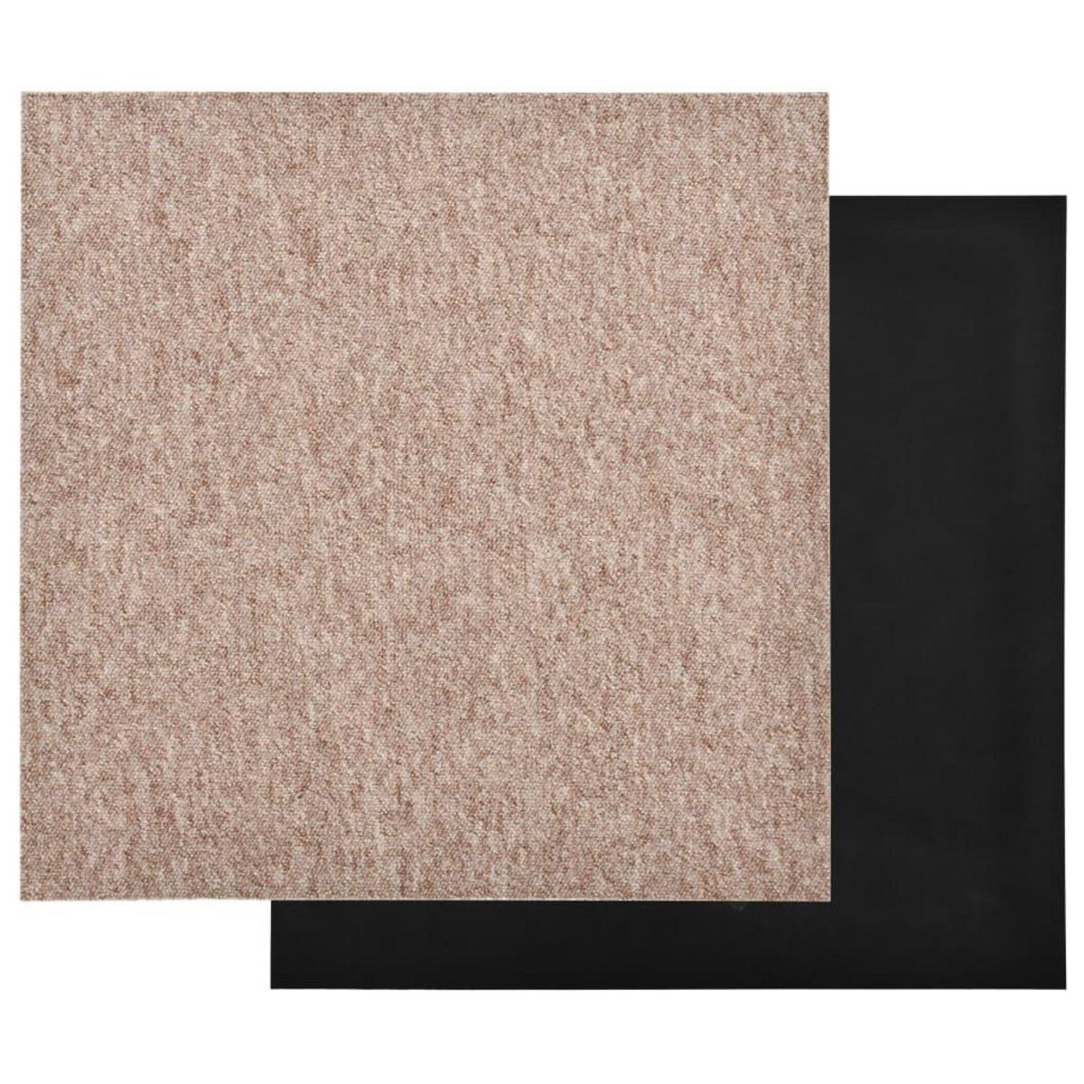 VIDAXL Dalles de tapis de sol 20 pcs 5 m^2 50x50 cm Beige