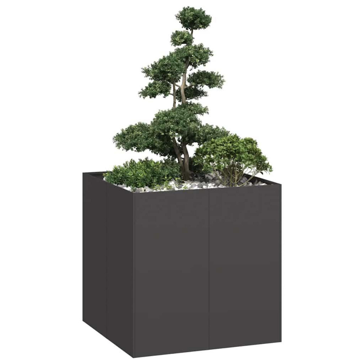 VIDAXL Jardiniere noir 80x80x80 cm acier