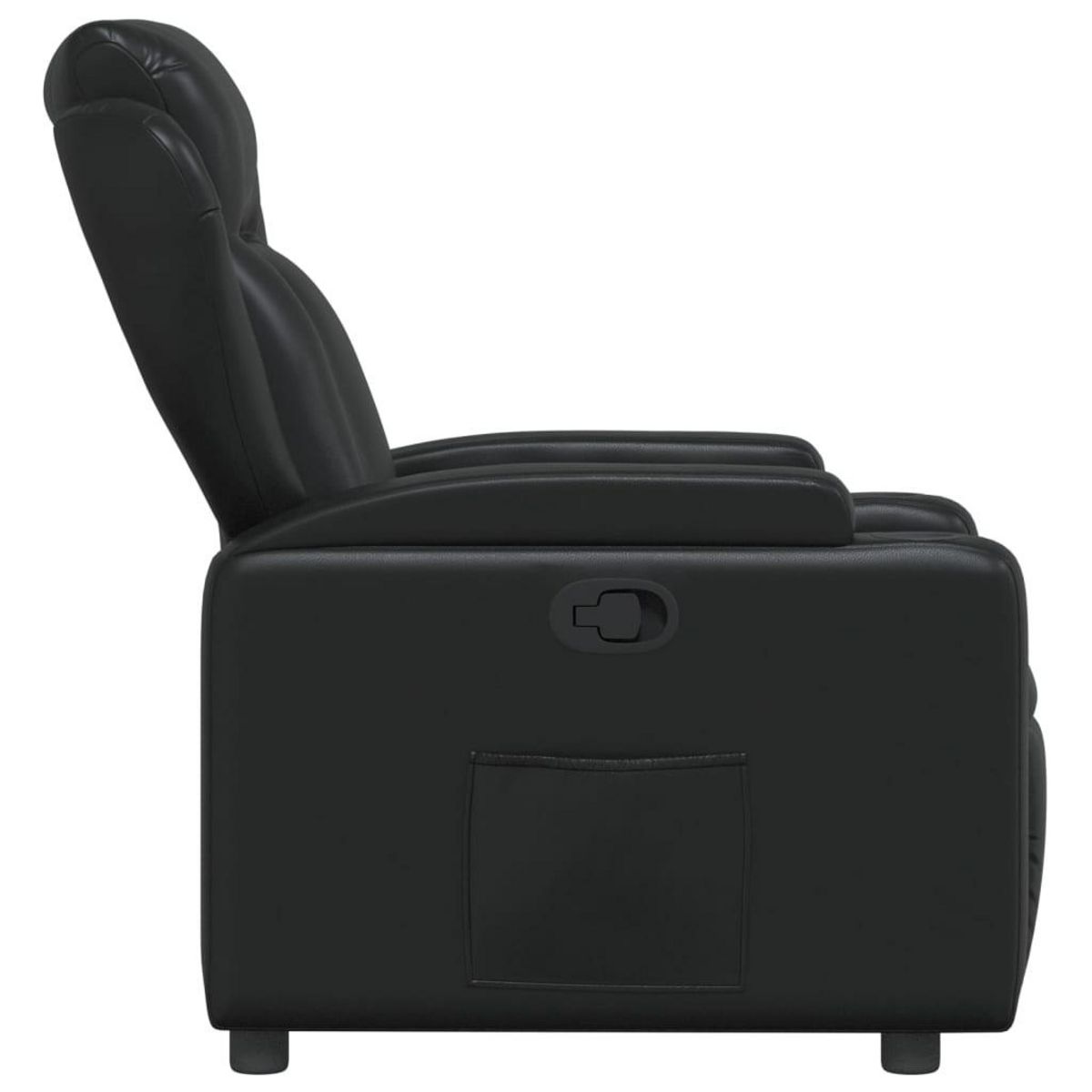 VIDAXL Fauteuil inclinable Noir Similicuir