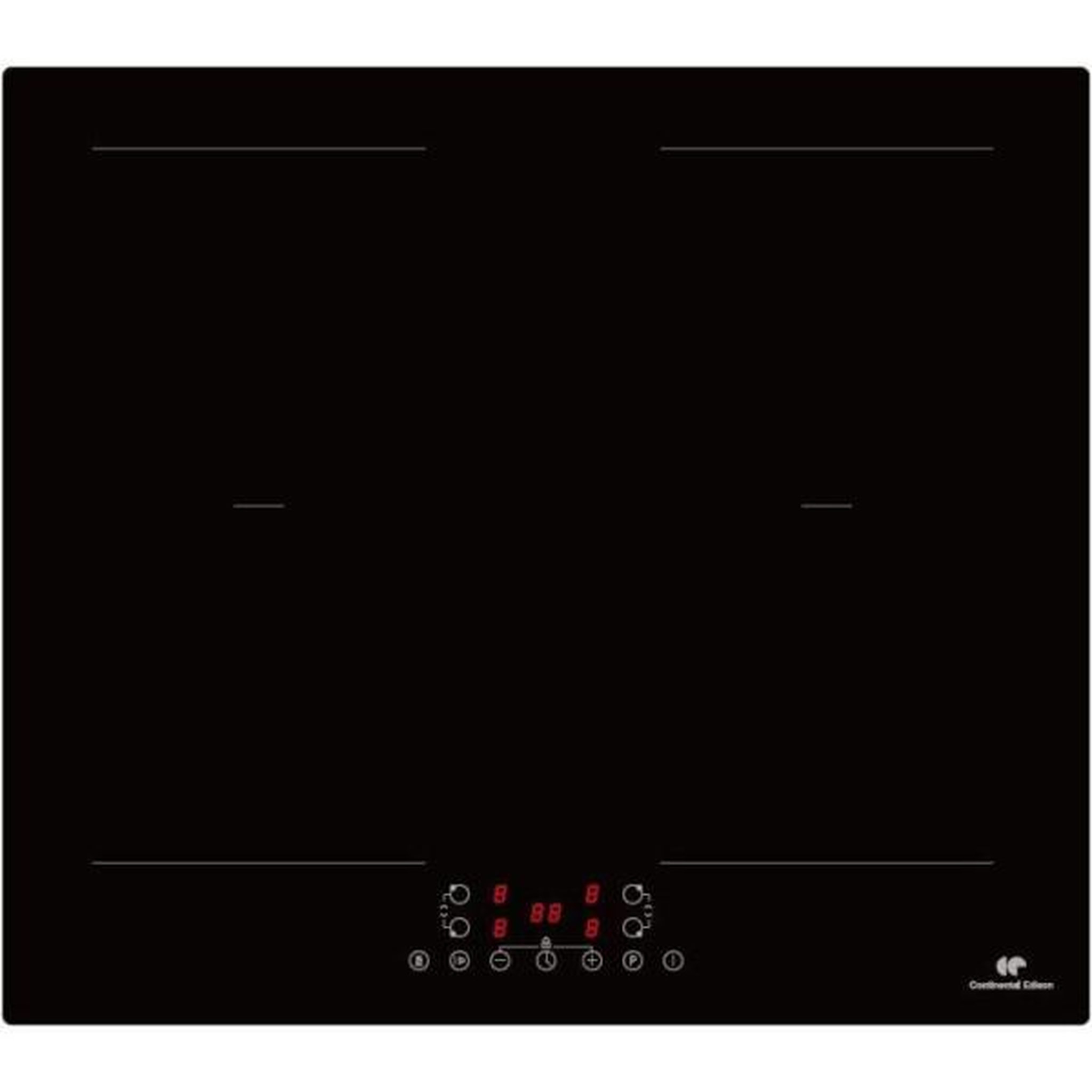 CONTINENTAL EDISON Table de cuisson induction CONTINENTAL EDISON - CETI4ZFLEX4- 4 zones - 2 zones flex 7360W - slider - 4 boosters - noir
