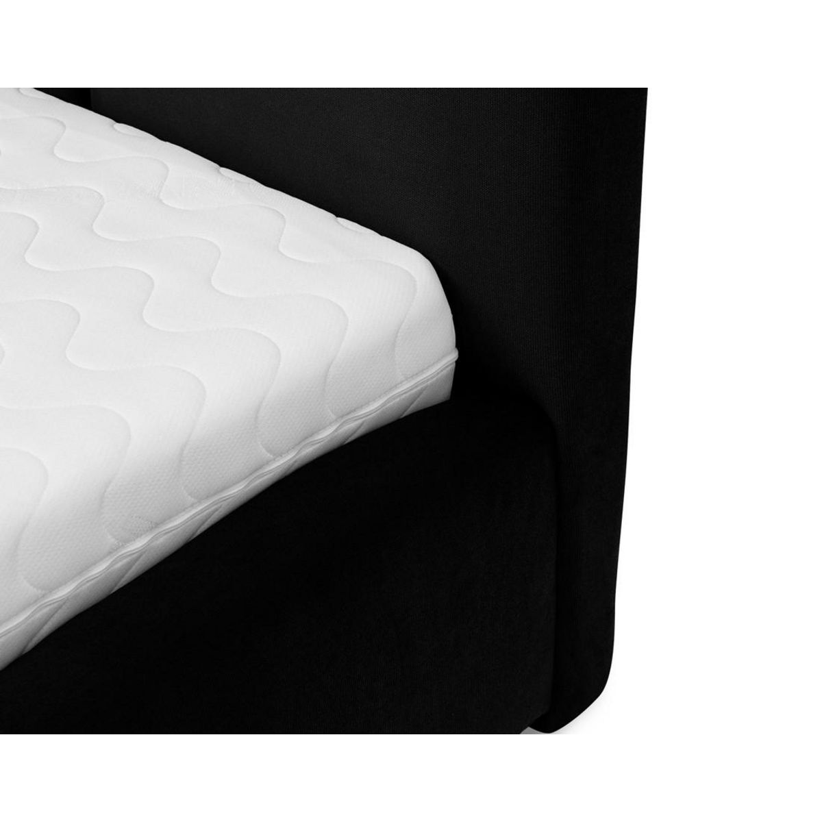 BEST MOBILIER Noa - lit coffre - 140x200 cm - en velours - sommier inclus