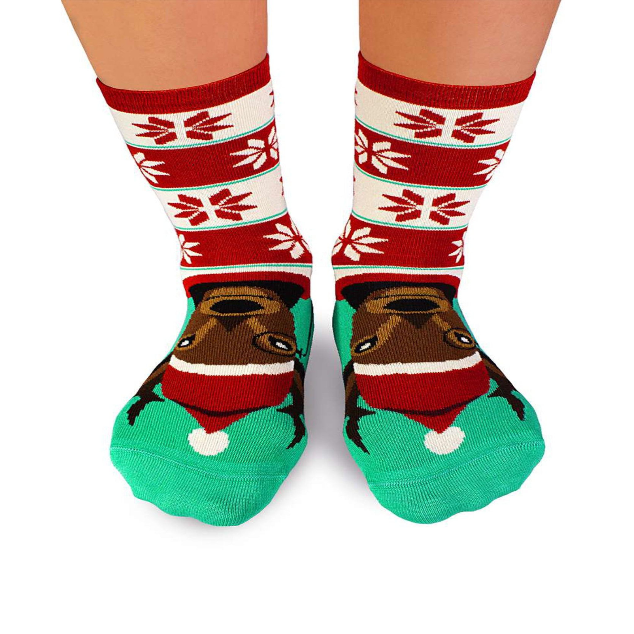 PIRIN HILL Chaussettes en bambou rudolph le renne. Coloris disponibles : Multicolore