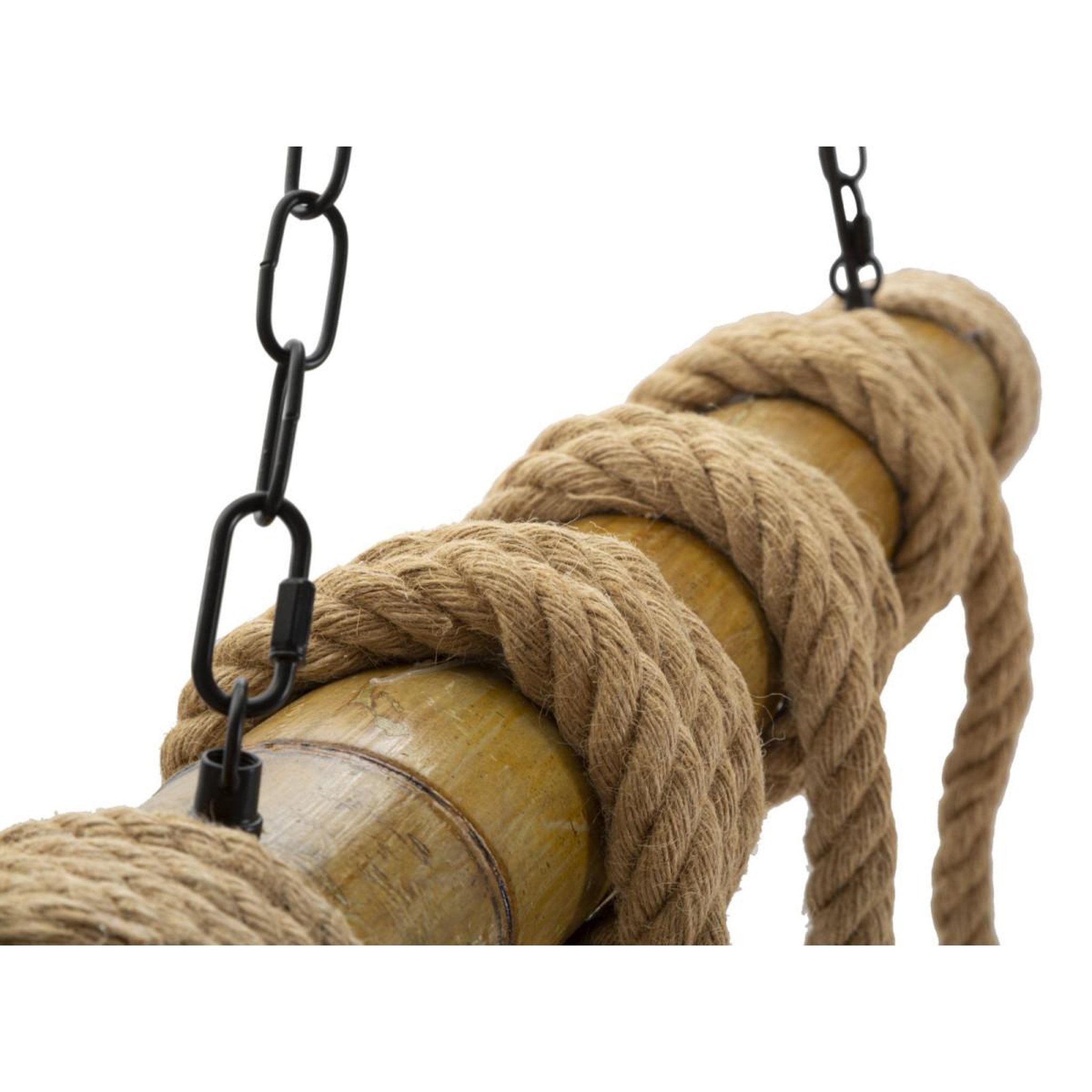 Voir la diapositive 2 : Paris Prix Lampe Suspension en Bambou  Rope  80cm Naturel