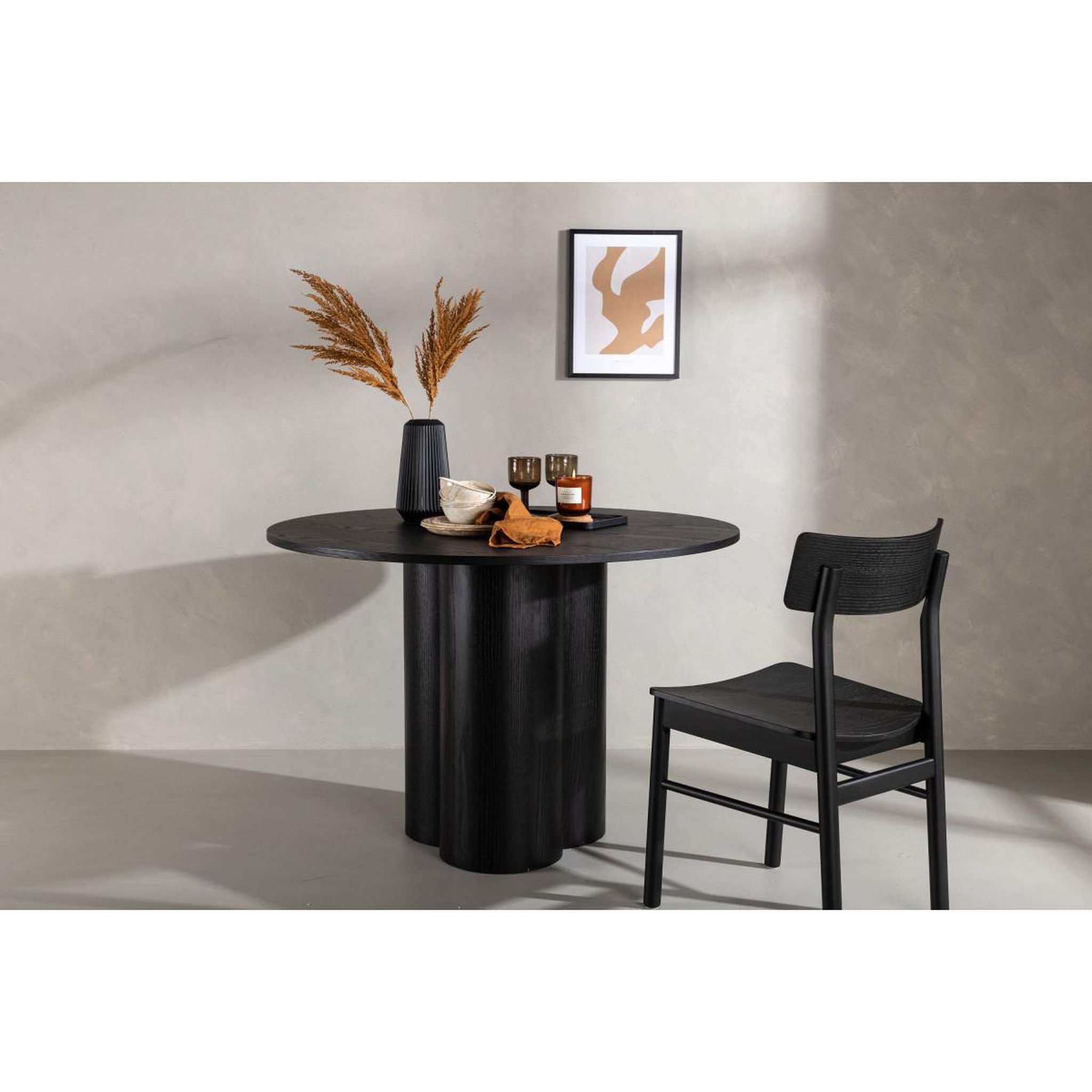 Voir la diapositive 3 : Paris Prix Table à manger ronde  olivia  110cm noir