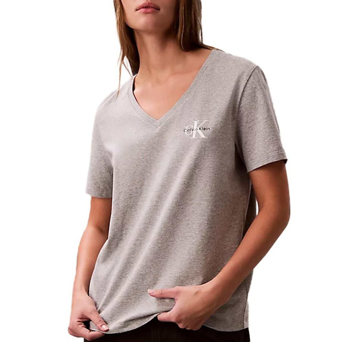 CALVIN KLEIN JEANS T-Shirt Gris/Blanc Femme Calvin Klein Jeans LV047C906G