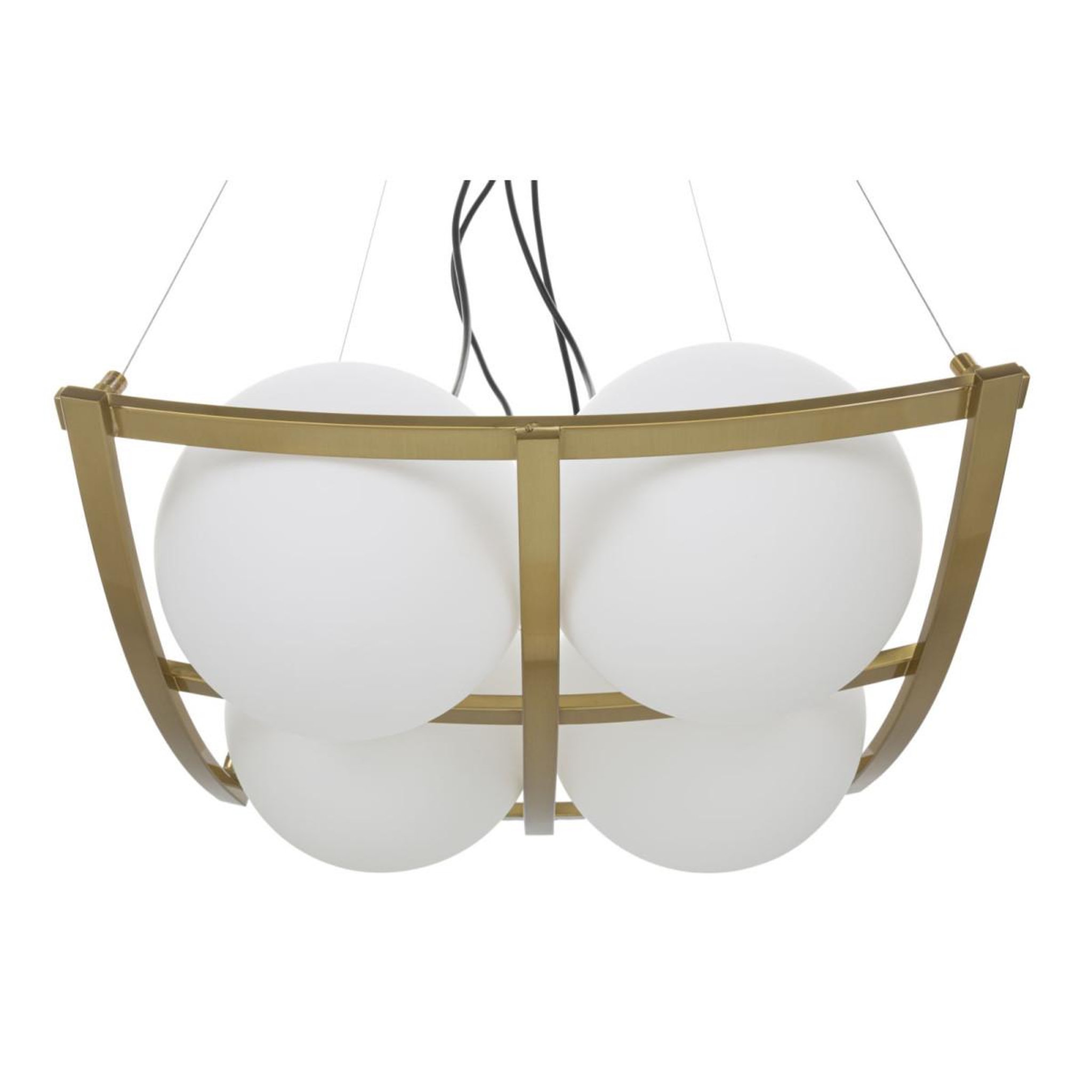 Voir la diapositive 2 : Paris Prix Lampe suspension en verre  japan  45cm blanc & or