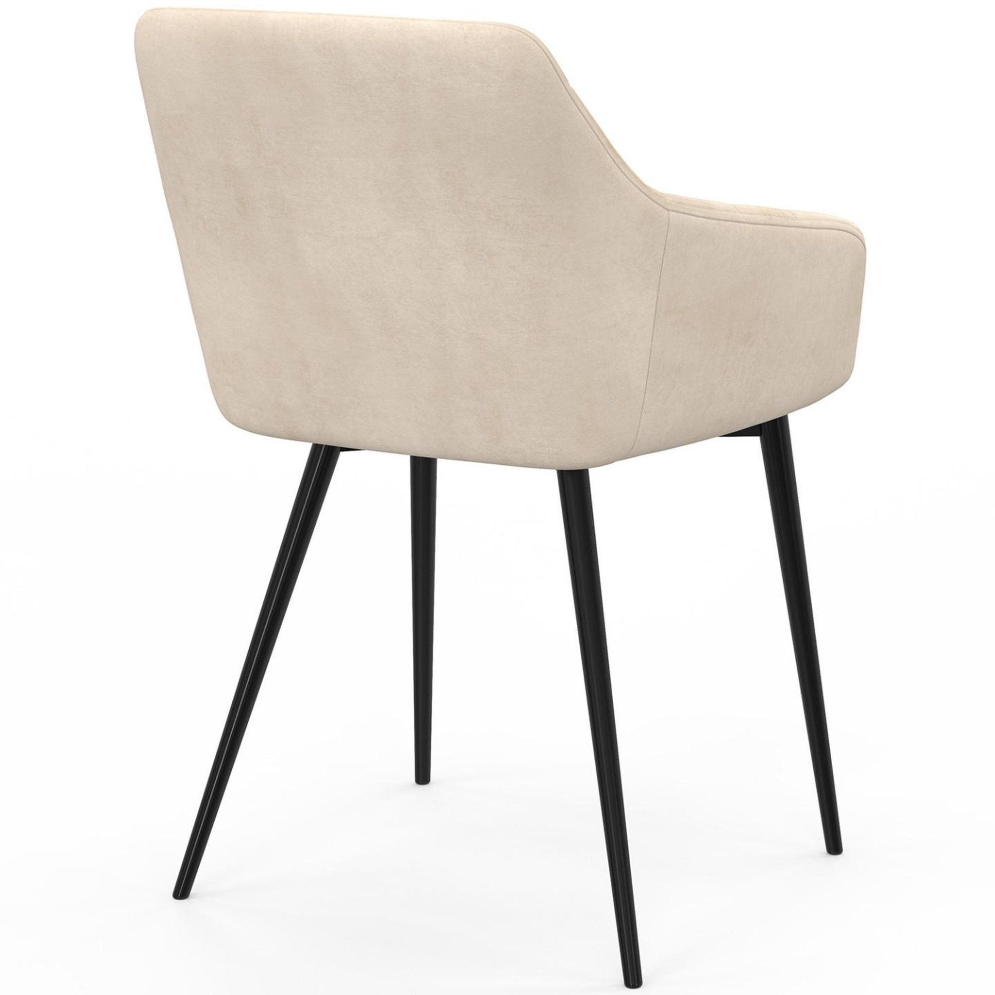 Voir la diapositive 4 : ID MARKET Lot de 2 chaises de salle à manger, fauteuils de table mady en velours beige
