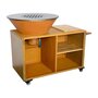 Voir la diapositive 1 : SWEEEK Braséro de cuisson Ø80cm avec grille de cuisson et espace de rangement, L 138 x P 82 x H 114 cm