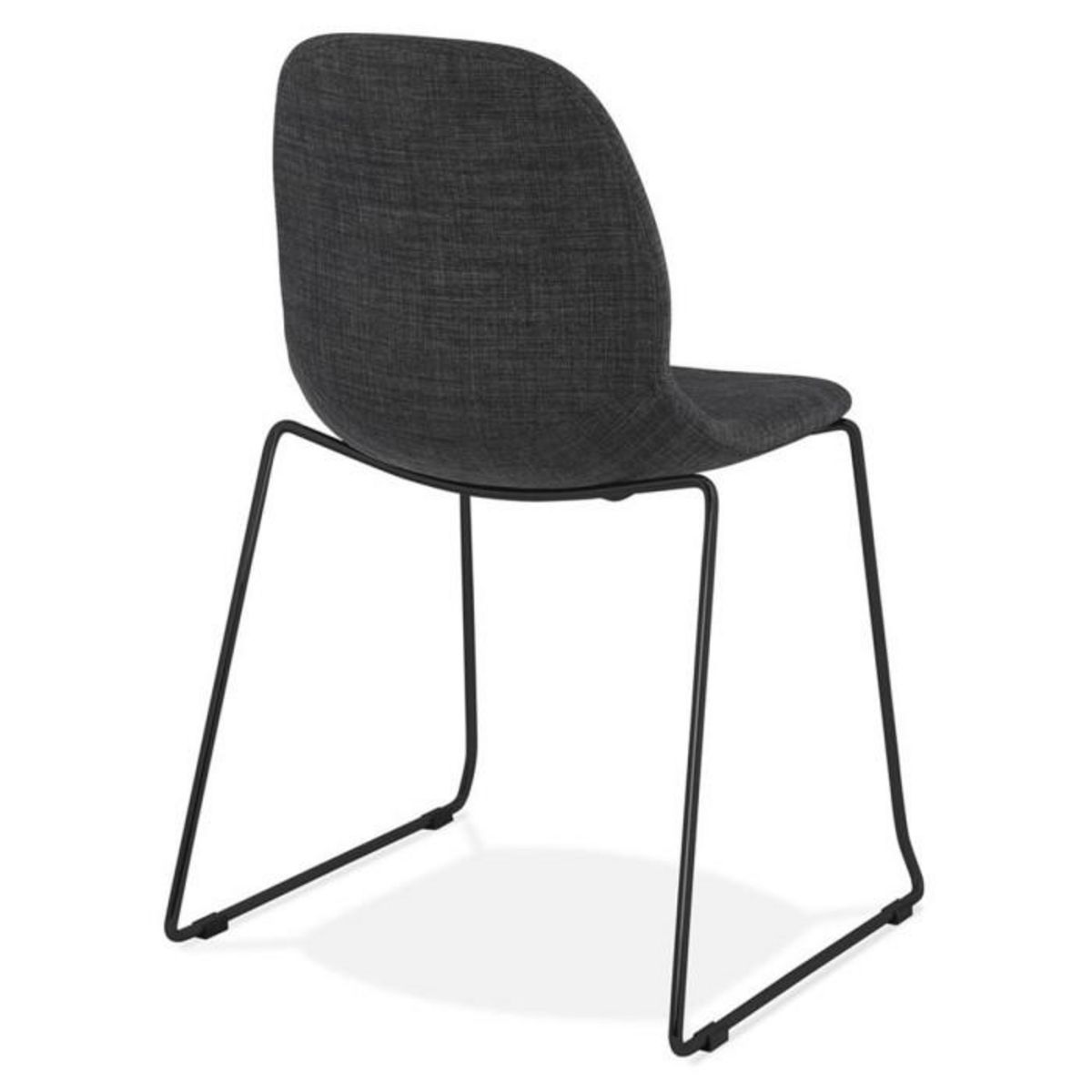 Paris Prix Chaise Design en Tissu  Sluna  85cm Gris & Noir