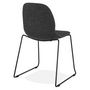 Voir la diapositive 4 : Paris Prix Chaise Design en Tissu  Sluna  85cm Gris & Noir