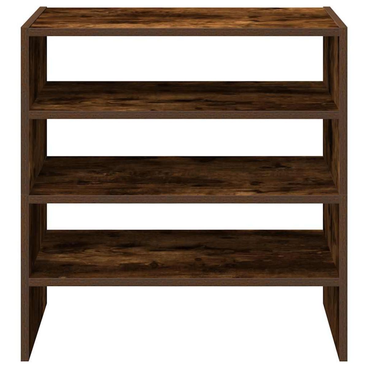 VIDAXL Etageres a chaussures 2 pcs empilable chene fume 60x30x30,5 cm