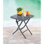 Voir la diapositive 2 : HESPERIDE Table d'appoint de jardin carrée Greensboro - Gris Graphite