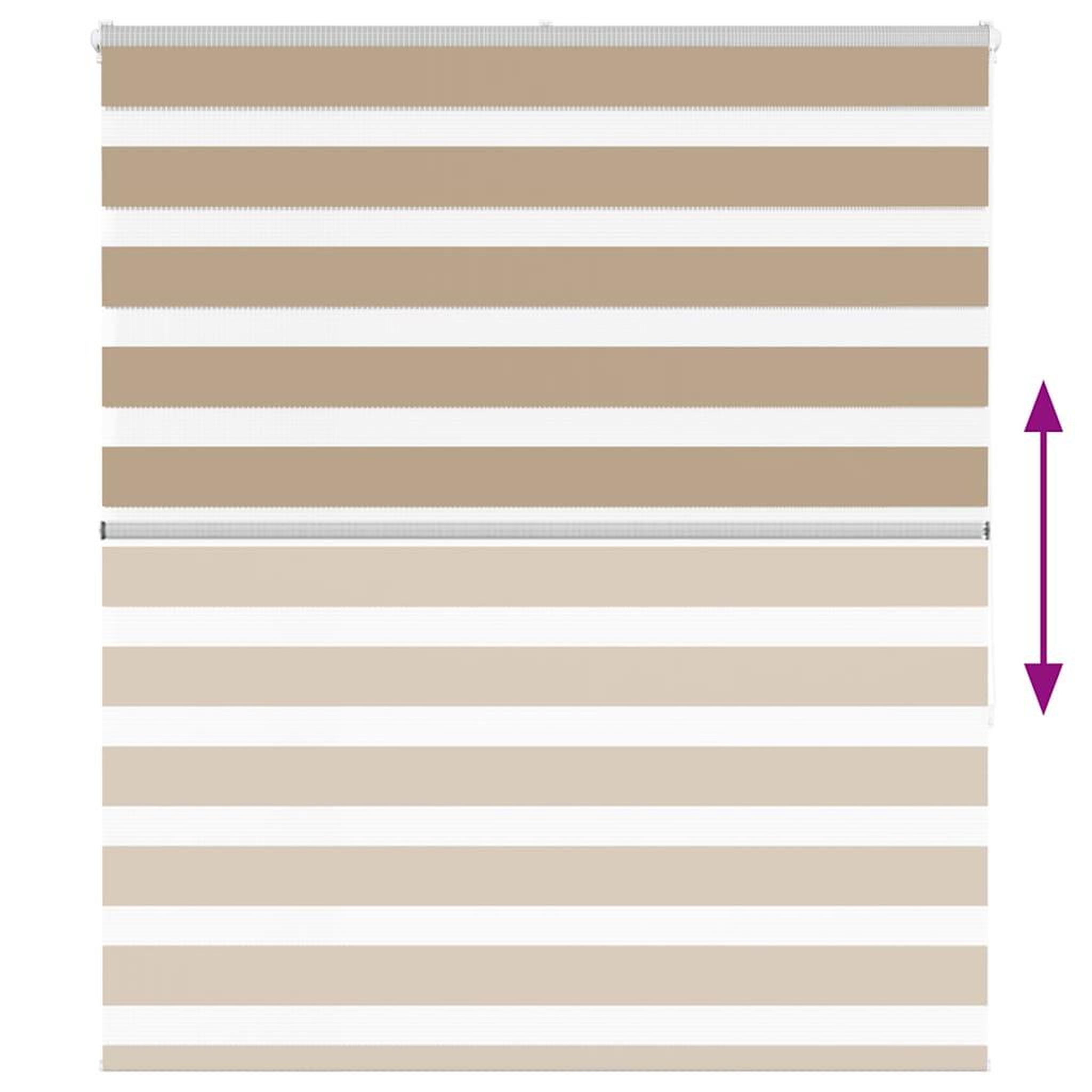 Voir la diapositive 5 : VIDAXL Store zebre marron sable largeur du tissu 130,9 cm polyester