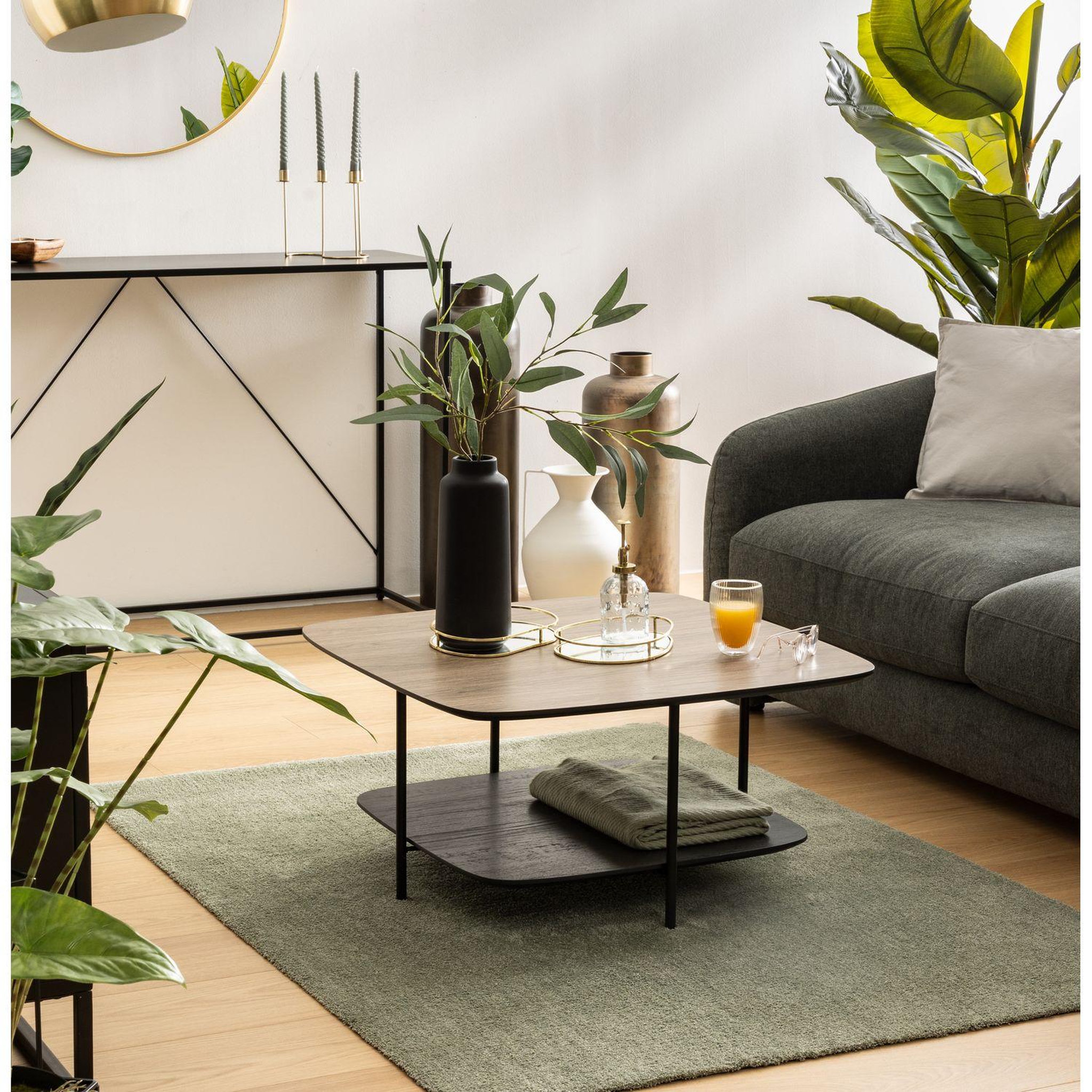 Voir la diapositive 2 : ATMOSPHERA Table basse 1 étagère en bois hodia - noir