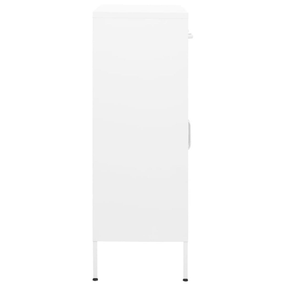 VIDAXL Armoire de rangement Blanc 80x35x101,5 cm Acier