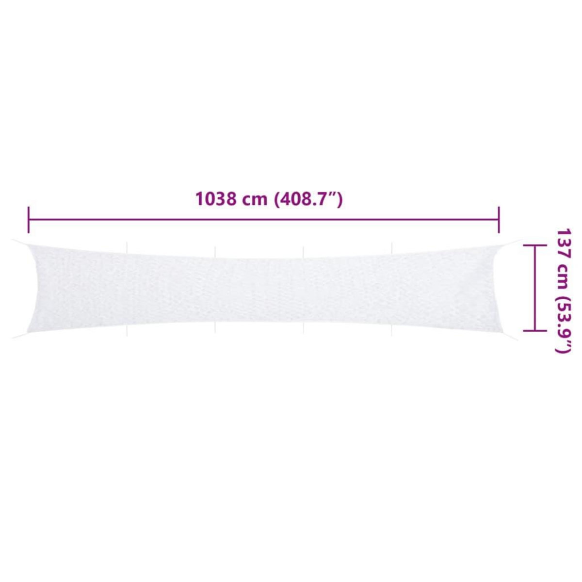 VIDAXL Filet de camouflage avec sac de rangement 1038x137 cm blanc