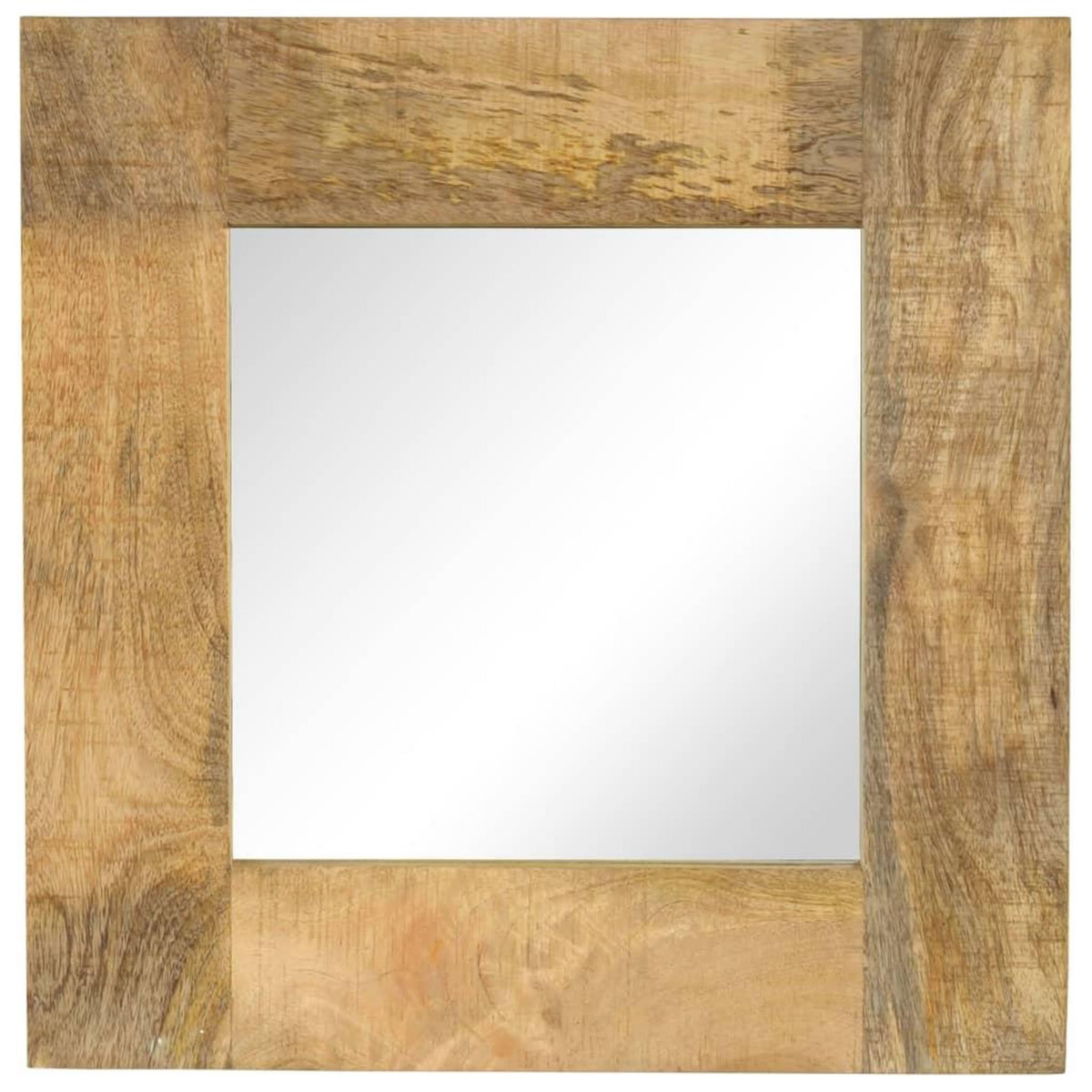 VIDAXL Miroir Bois de manguier massif 50 x 50 cm