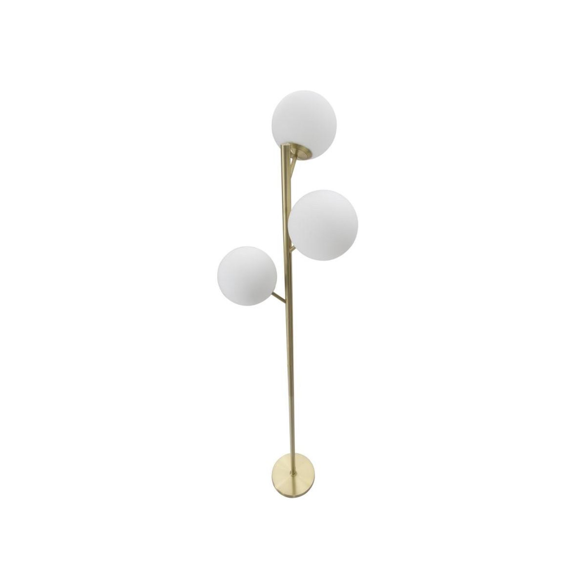 Voir la diapositive 5 : Paris Prix Lampadaire 3 sphères  glamy luci  190cm blanc & or
