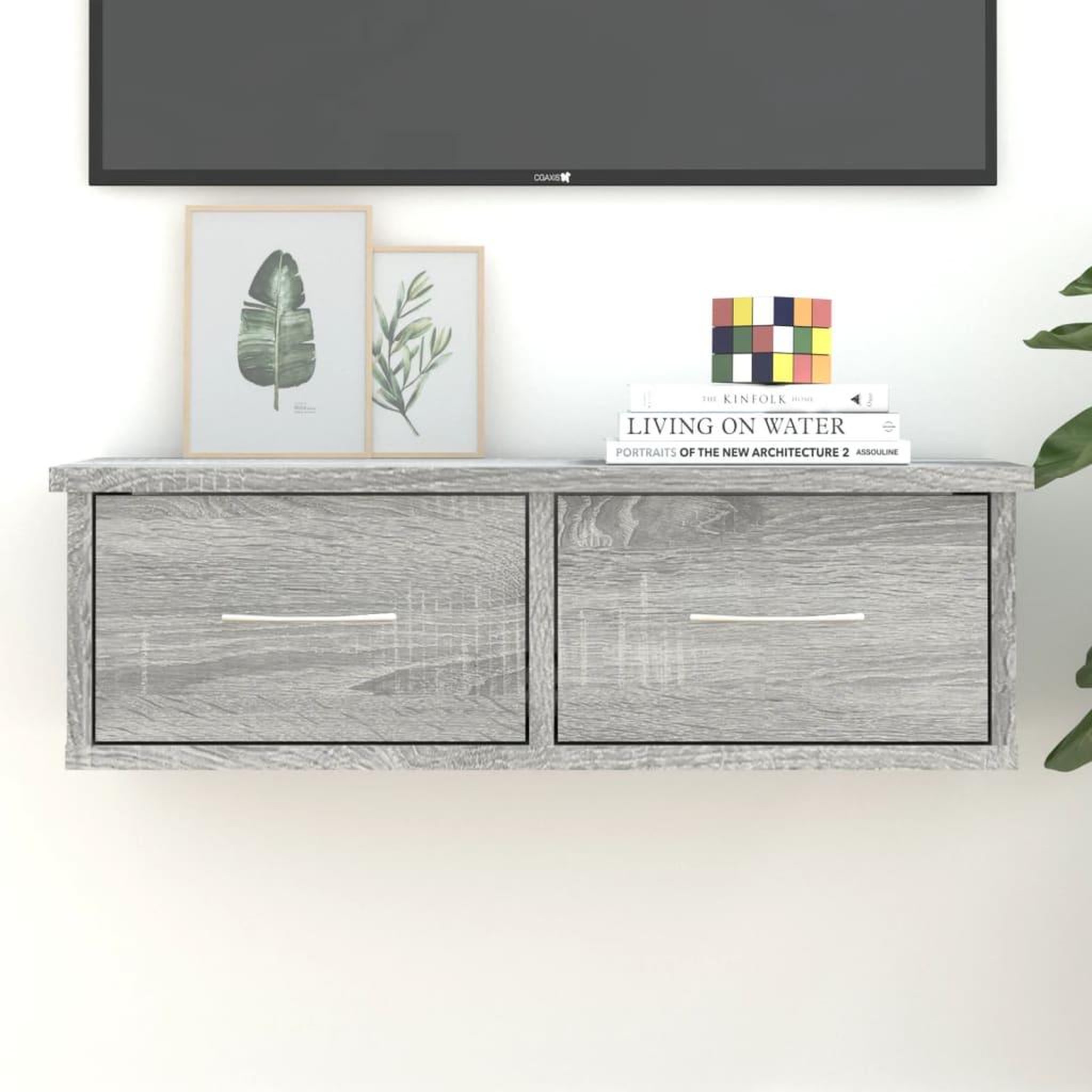 VIDAXL Armoire murale Sonoma gris 60x26x18,5 cm Bois d'ingenierie