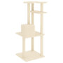 Voir la diapositive 5 : VIDAXL Arbre a chat avec griffoirs en sisal creme 123 cm