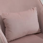 Voir la diapositive 4 : HOMCOM Chaise de bureau velours fauteuil bureau massant coussin lombaire intégré hauteur réglable pivotante 360° rose poudré