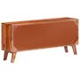 Voir la diapositive 4 : VIDAXL Buffet gris 120x30x55 cm bois massif
