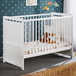 Paris Prix Lit Bébé & Matelas  Tymek  124cm Blanc
