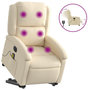 Voir la diapositive 2 : VIDAXL Fauteuil inclinable de massage electrique Creme Tissu