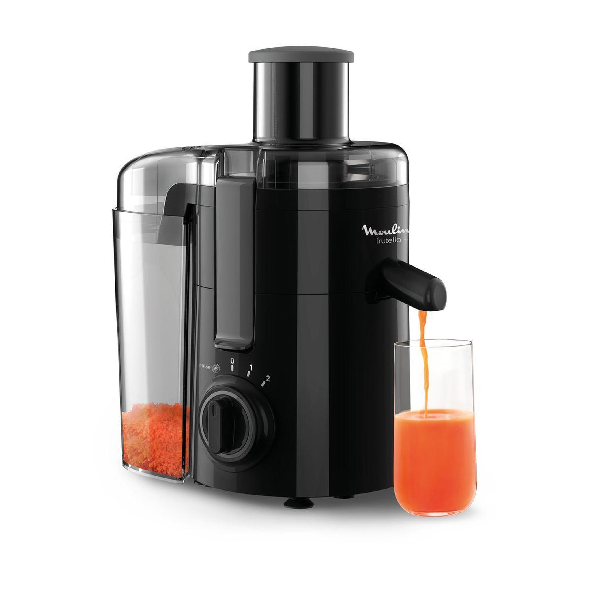 Voir la diapositive 3 : MOULINEX Centrifugeuse frutelia plus noir 350 w