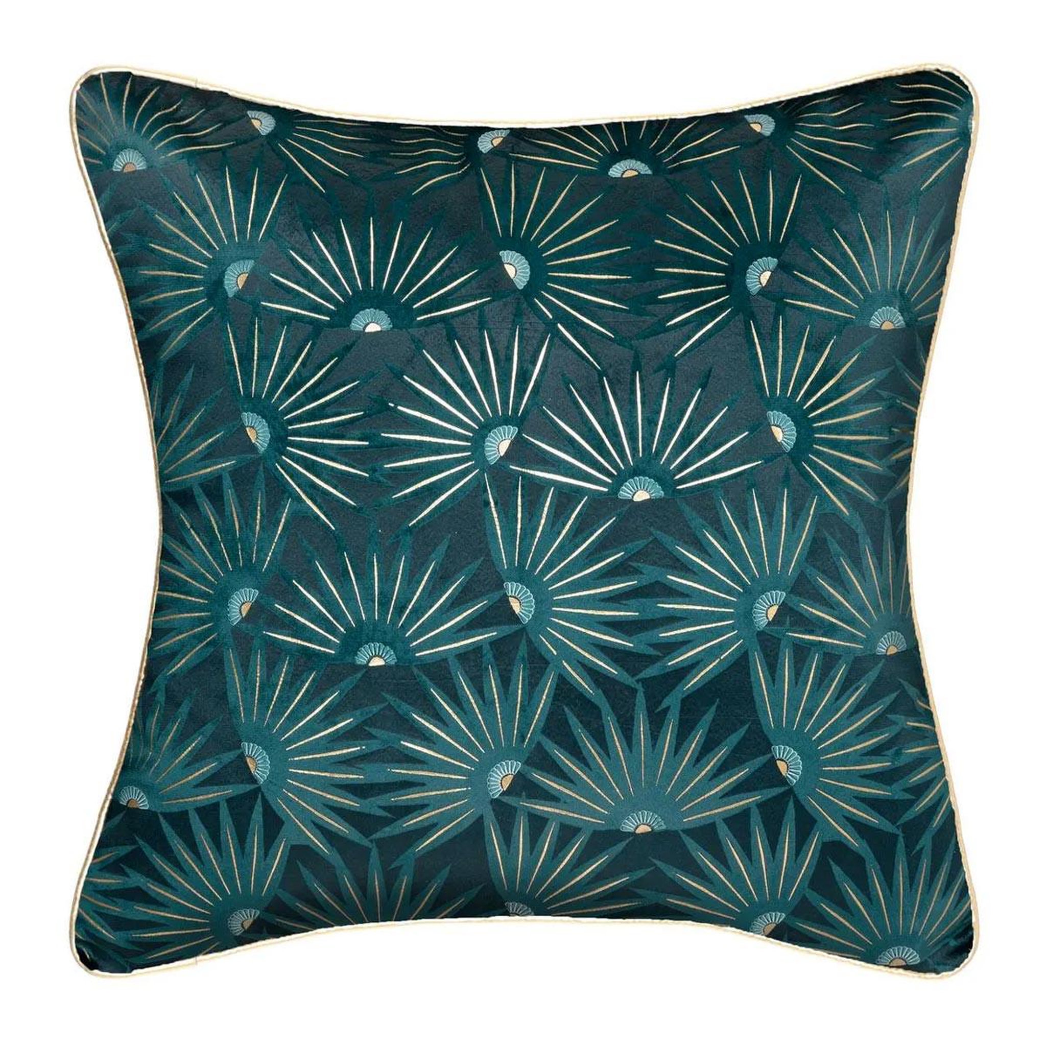ATMOSPHERA Housse de coussin  feel  40x40cm bleu canard