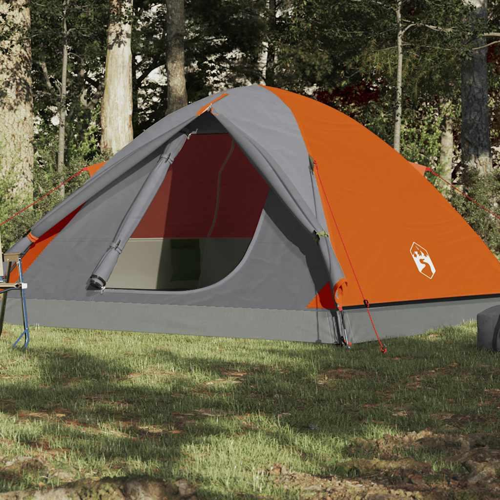 Voir la diapositive 1 : VIDAXL Tente de camping a dome 3 personnes orange impermeable