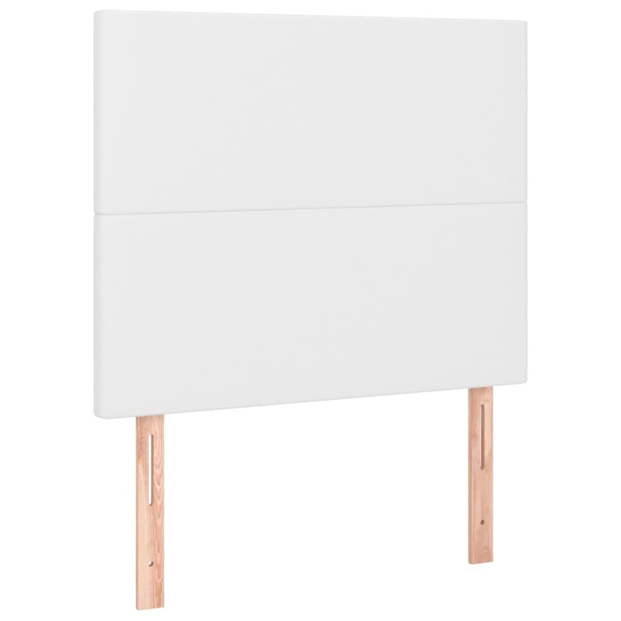 Voir la diapositive 4 : VIDAXL Tete de lit a LED Blanc 100x5x118/128 cm Similicuir