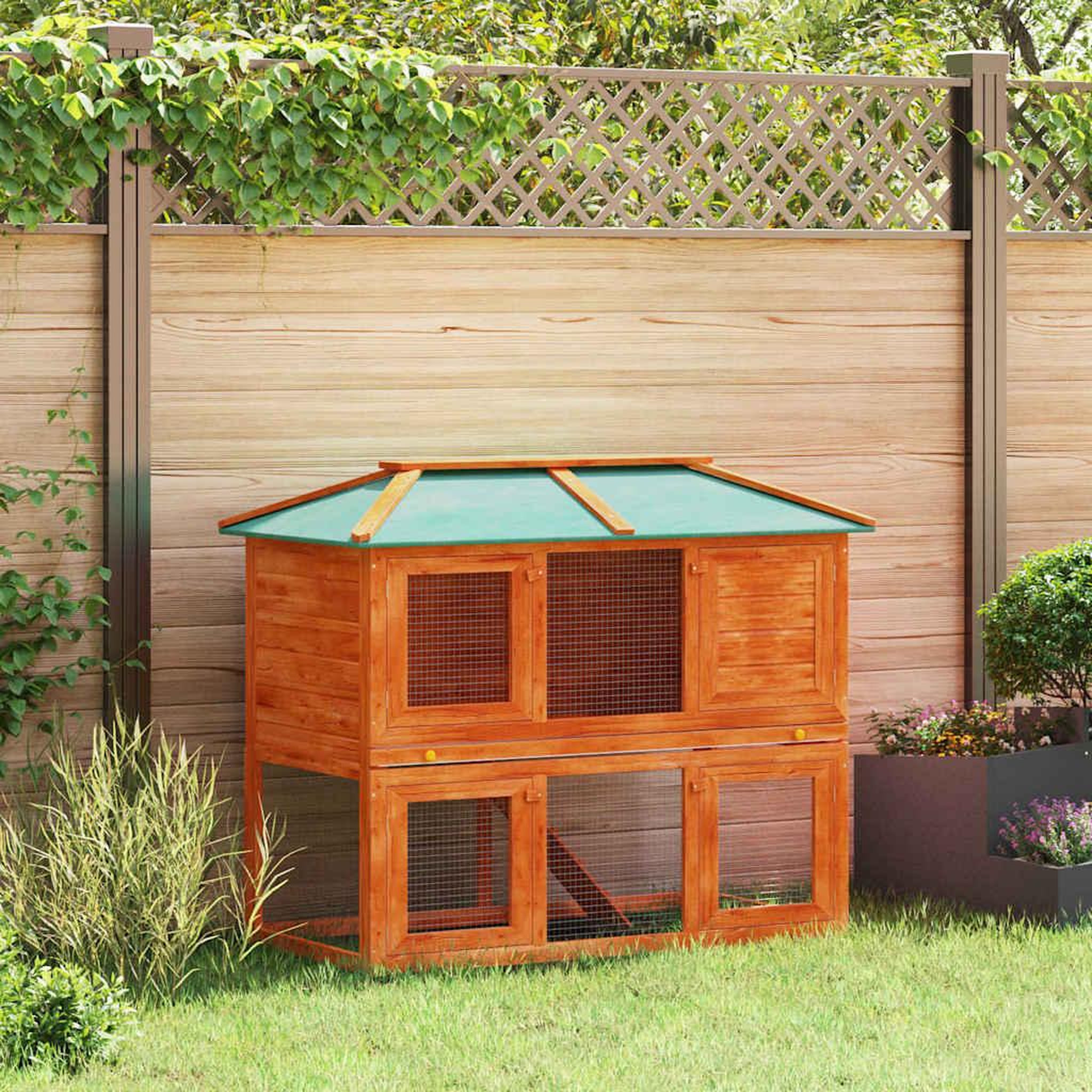Voir la diapositive 2 : VIDAXL Cage double pour animaux Bois