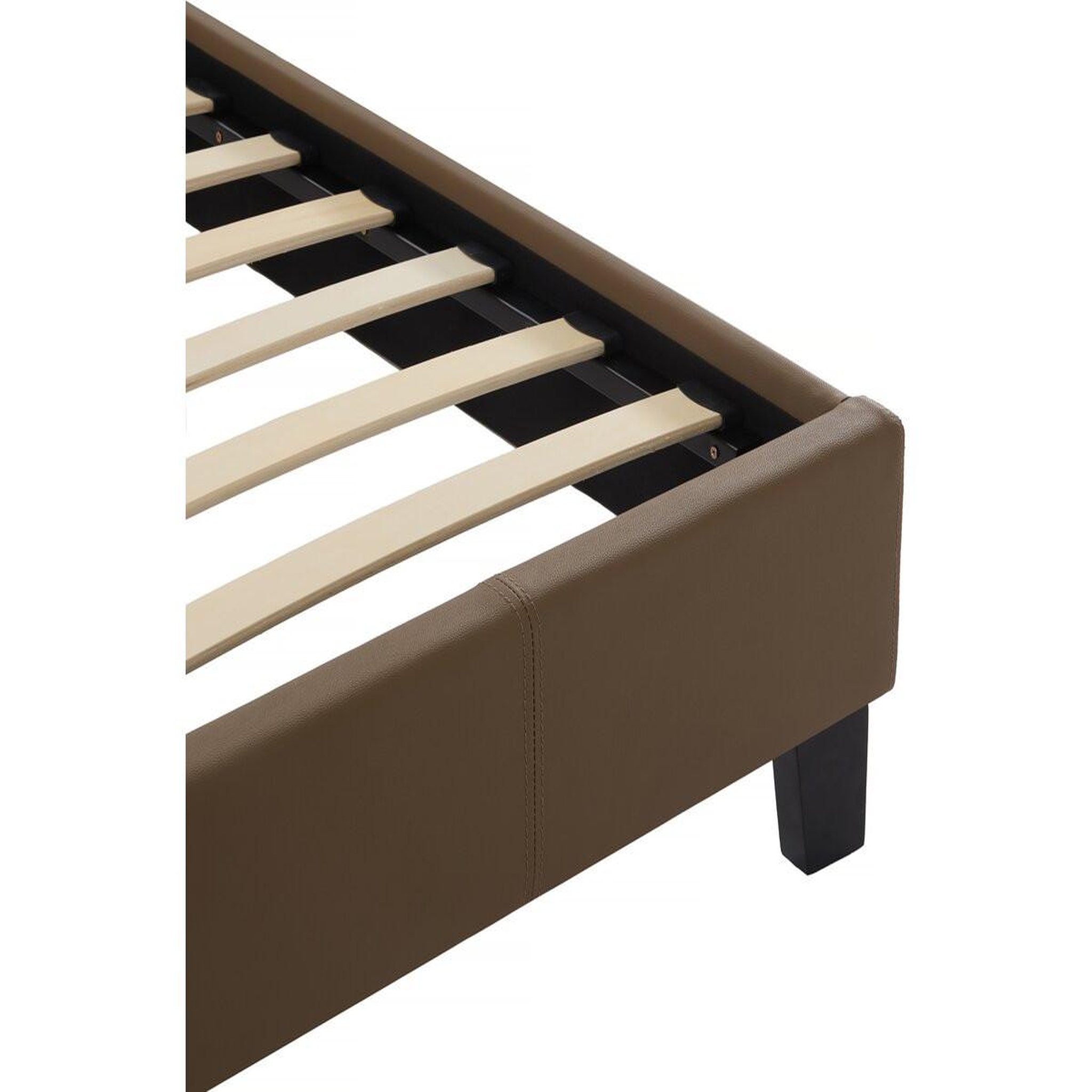Voir la diapositive 4 : Habitat et Jardin Lit led  maria  - 140 x 190 cm - taupe