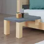Youdoit Table de chevet à fixer sur le lit - Gris et bois naturel - 43 x 32 x 41 cm
