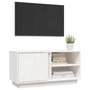 Voir la diapositive 4 : VIDAXL Meuble TV Blanc 80x35x40,5 cm Bois de pin massif