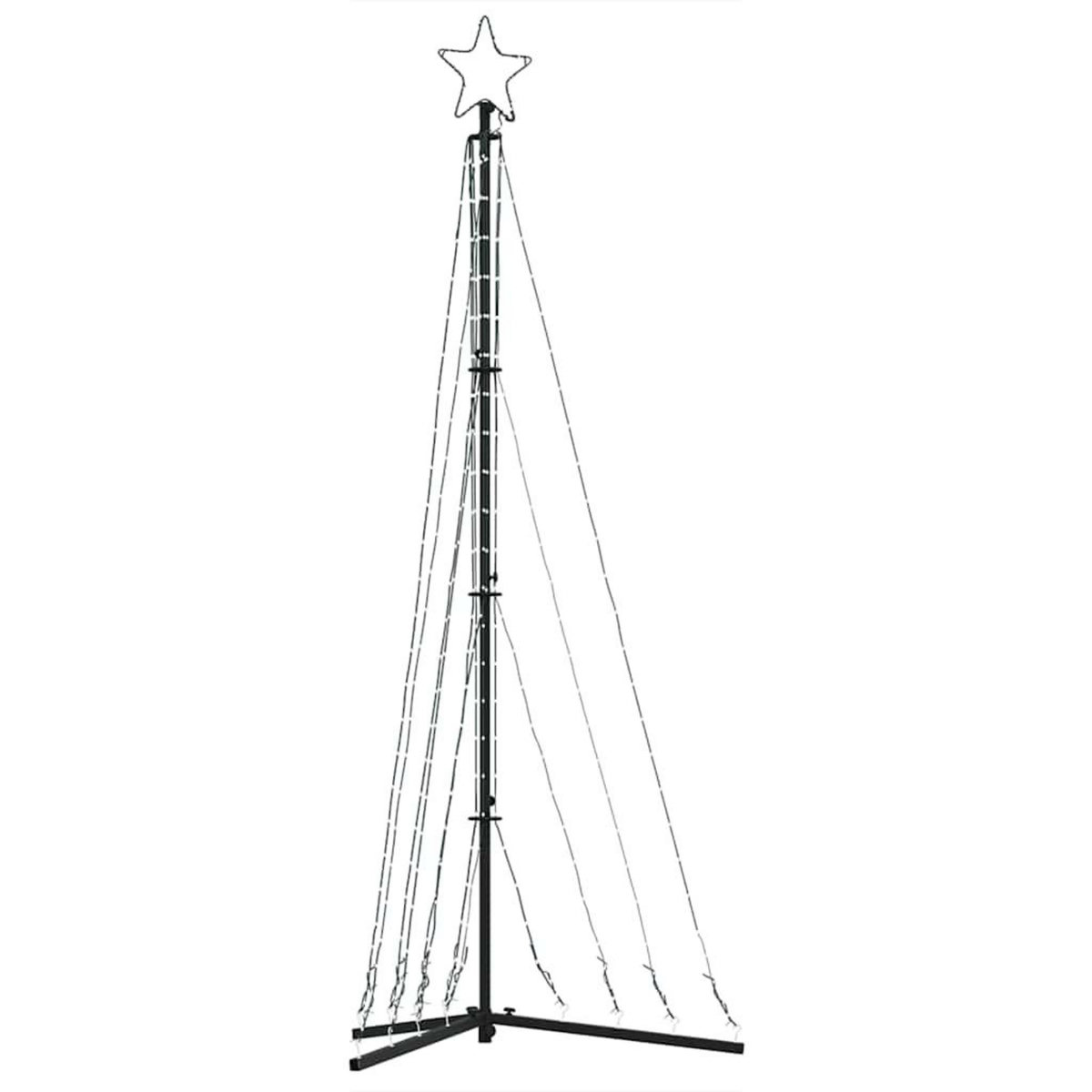 VIDAXL Sapin de Noël a LED 339 LED blanc chaud 182 cm