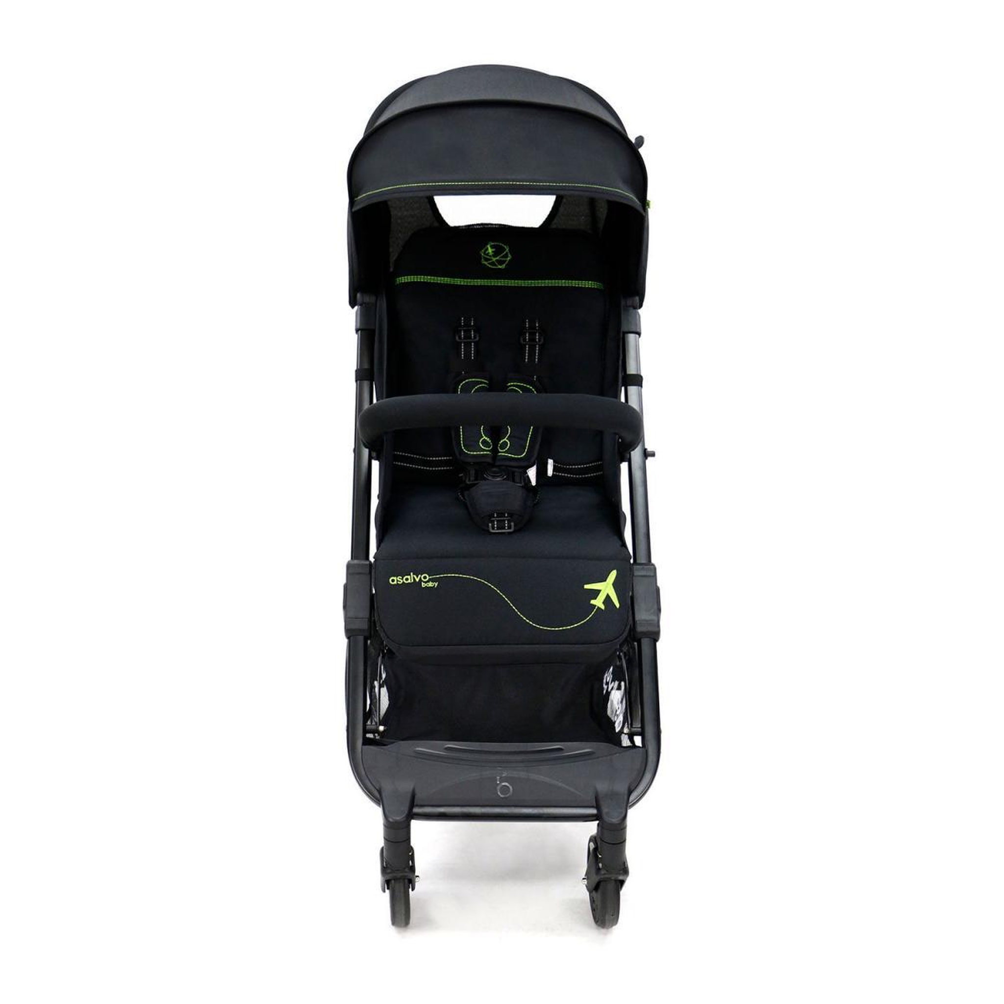 Voir la diapositive 4 : Asalvo Poussette Flight - Noir Vert