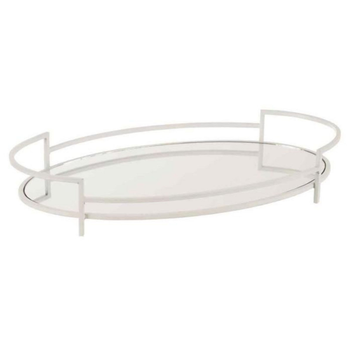 Paris Prix Plat de Présentation en Verre  Ovale  50cm Blanc