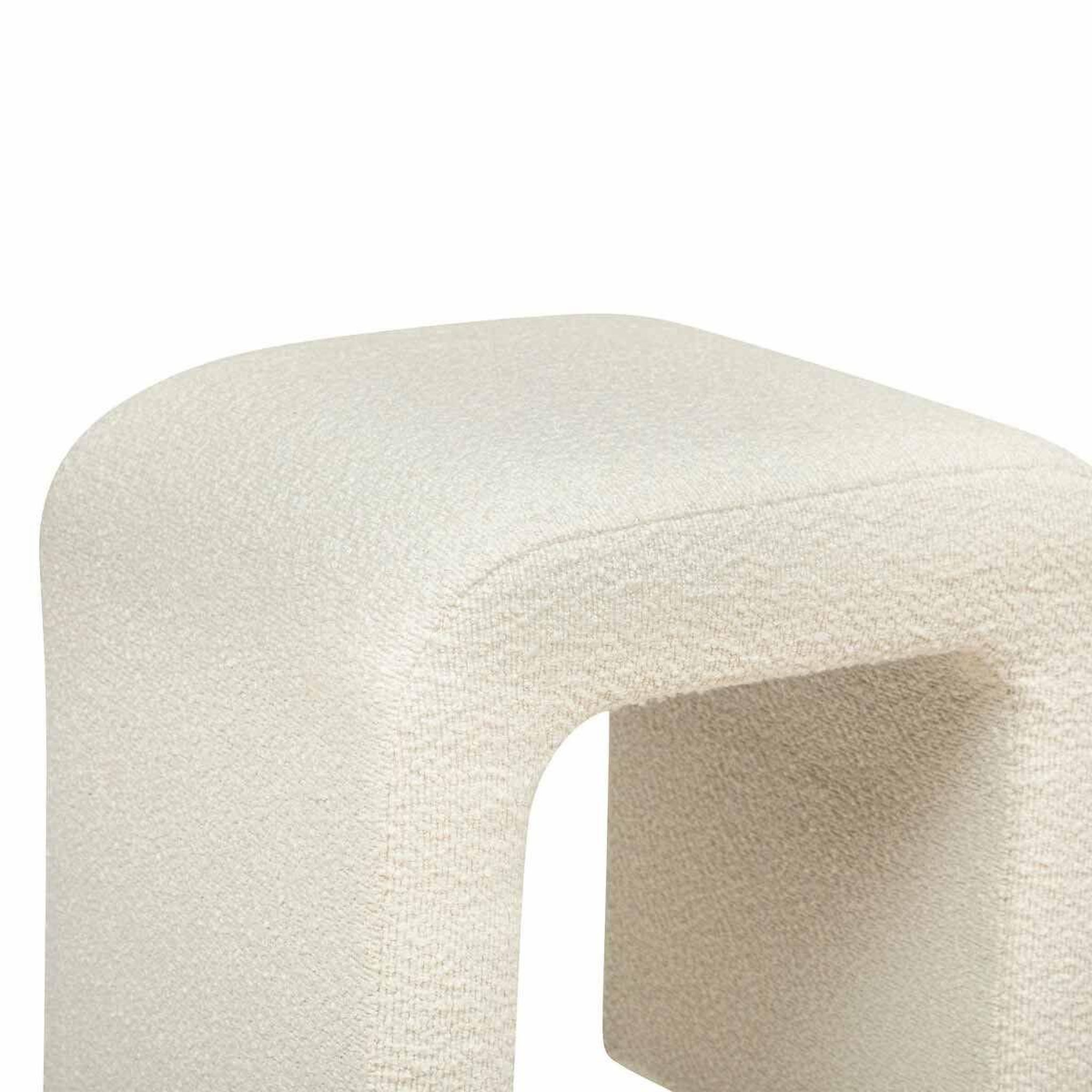Voir la diapositive 2 : ATMOSPHERA Pouf bouclette design  sevi  43cm blanc