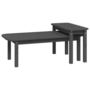 Voir la diapositive 2 : VIDAXL Ensemble de tables basses 2 pcs Gris Bois massif de pin