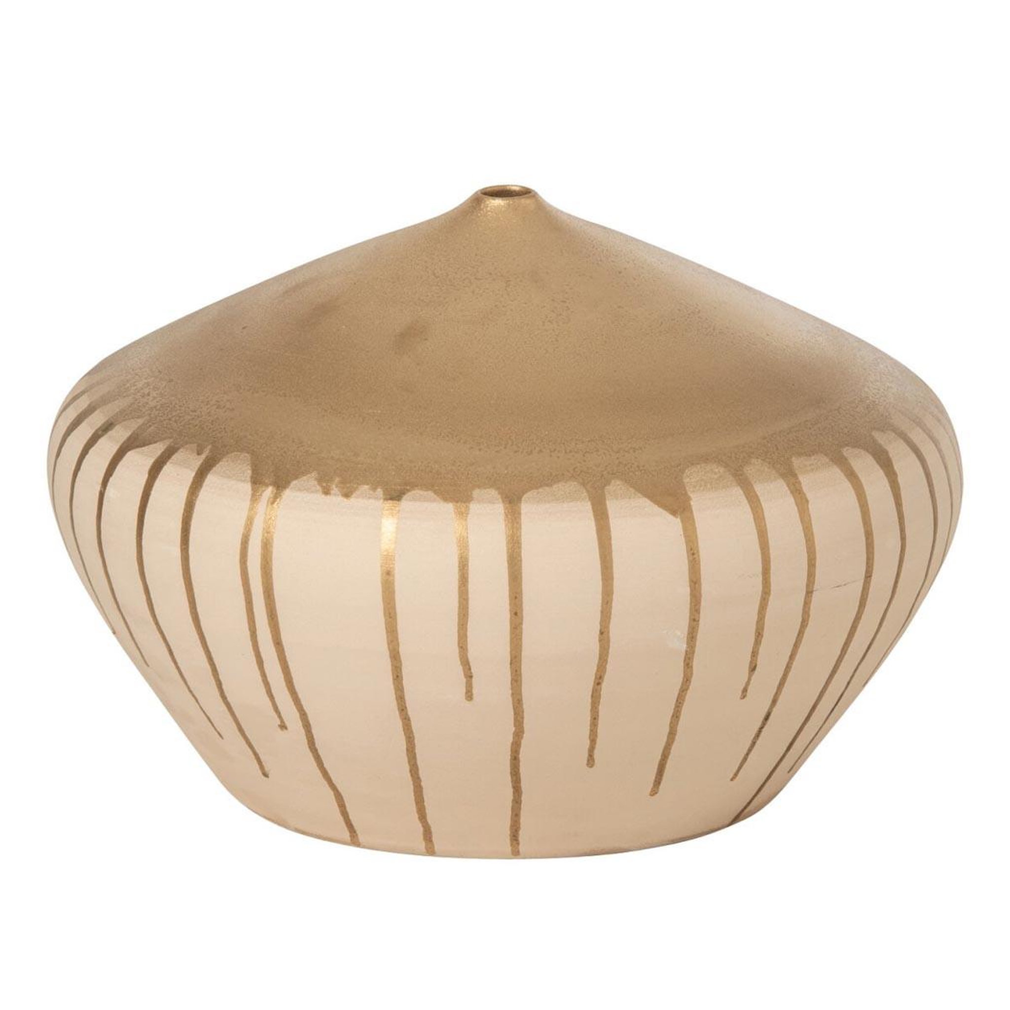 J-LINE Vase en céramique  sahara  22cm beige & doré