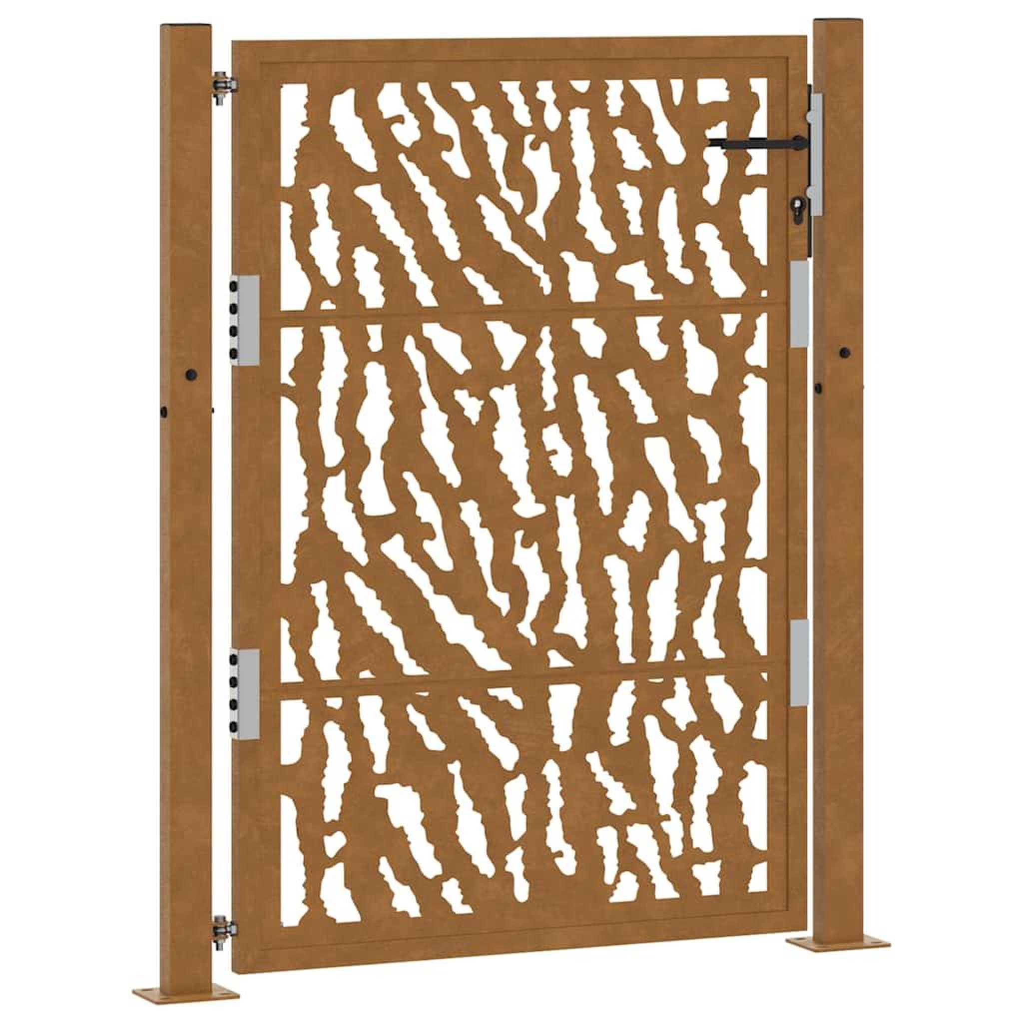 Voir la diapositive 2 : VIDAXL Porte de jardin acier resistant aux intemperies design traces