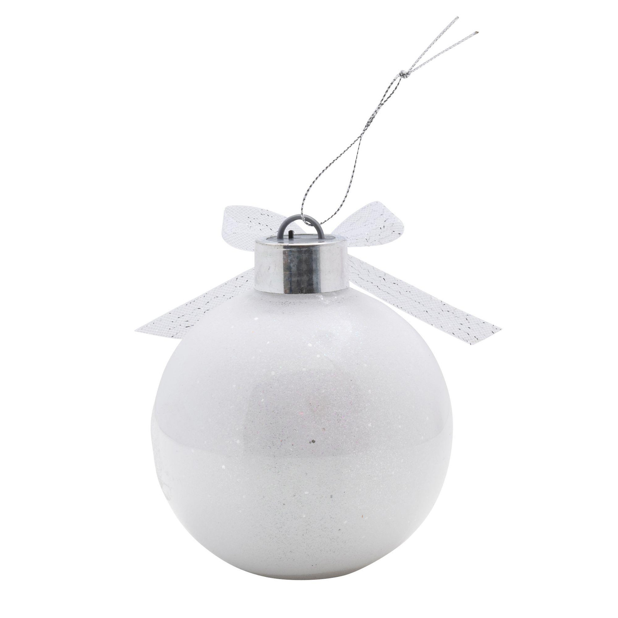 Voir la diapositive 2 : WERKAPRO Boule Papa Noël lumineuse  10 x 8 x 12 cm